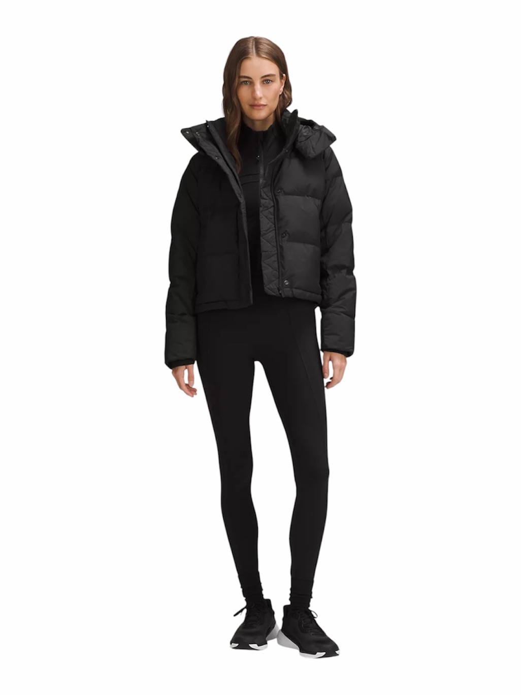 Lululemon Wunder Puff 600-Down-Fill Cropped Jacket In Black Size Medium Nwt